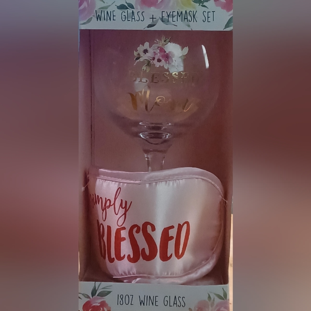 Wine Glass + Eyemask Set